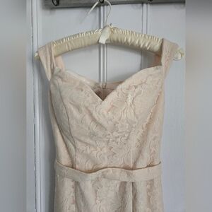 Elegant Cream Lace Dress Size XS